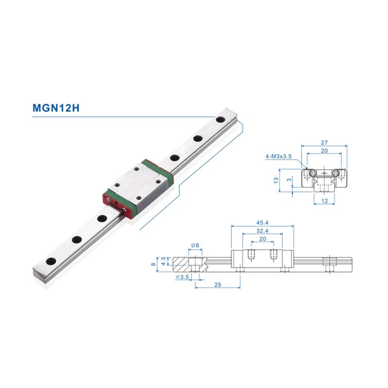 12mm Lineaire Geleider MGN12 R - Linear Rail Mgn12H Set recensie en prijs