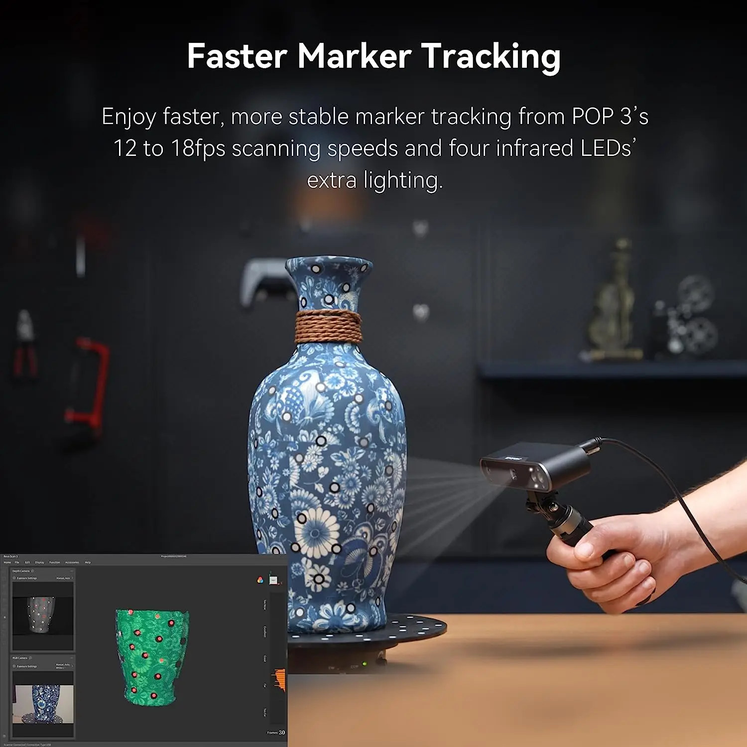 Revopoint POP 3 hoge precisie  - Handheld 3D Scanner High Precision recensie en prijs
